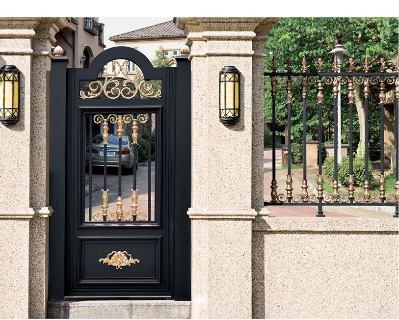 Luxury European Style Wrought Iron Main Gate China Aluminum Gate Driveway Gate