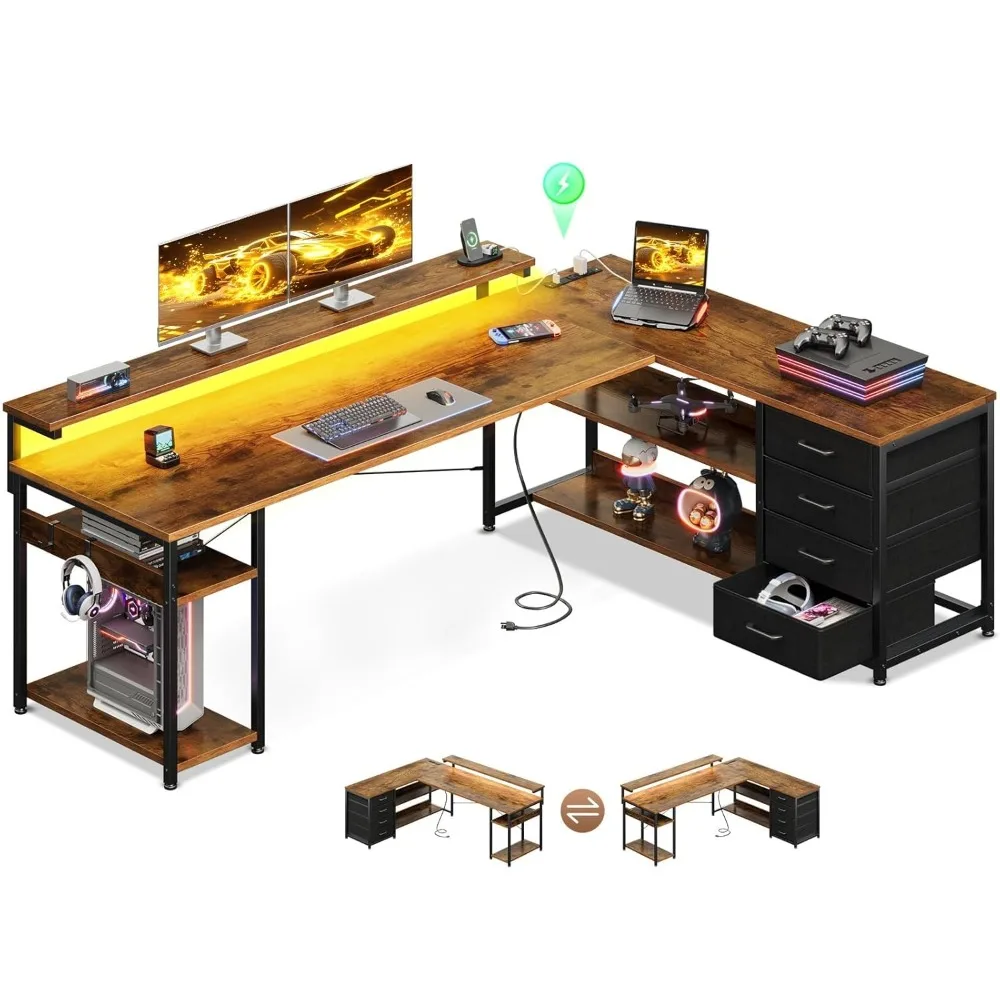 69" L Shaped Desk W…