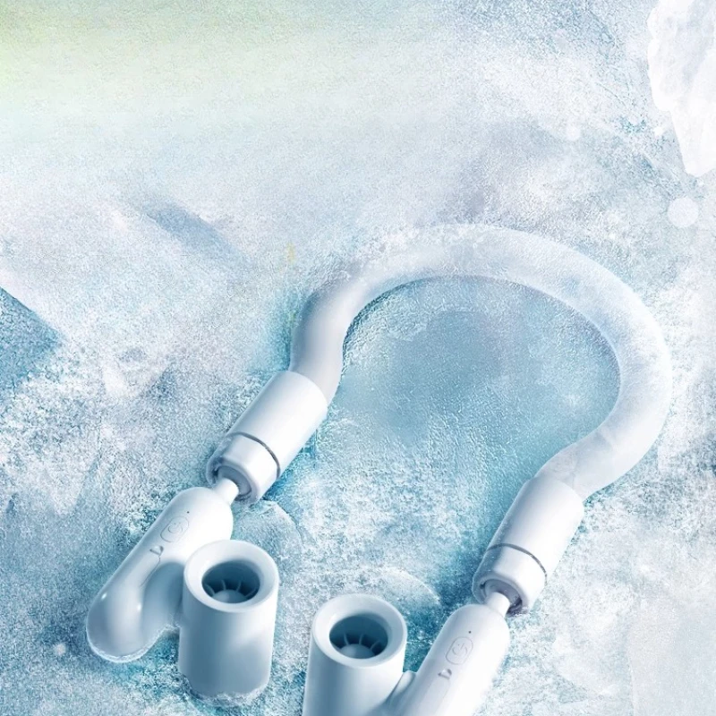 neck fan high-speed ice cooling bladeless portable charging girl neck type lazy outdoor hanging neck ultra-light small