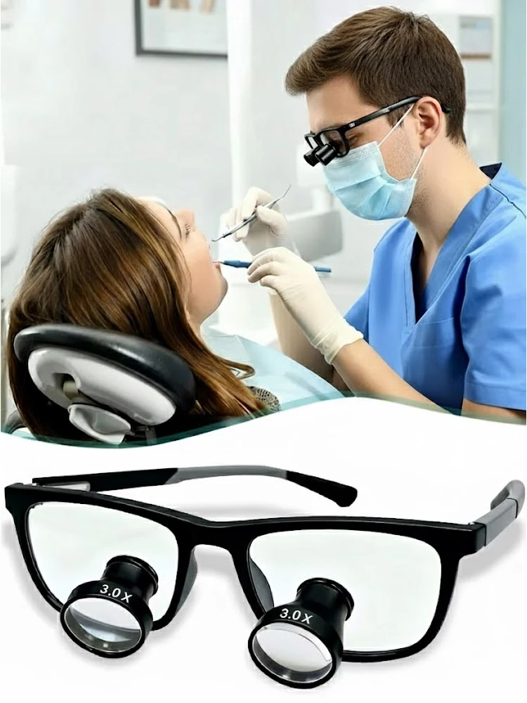 TTL Tandheelkundige Loepen 3.0x 2.0X Ergonomisch Ingebed Chirurgisch Ergonomisch Vergrootglas met Optische Lens 320-420mm Werkafstand - afbeelding 2