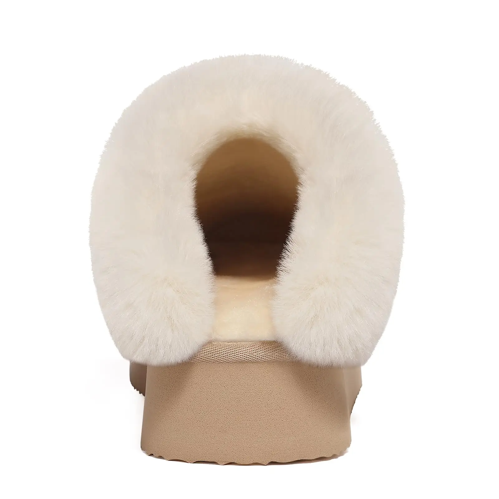 Litfun Winter Fuzzy Slippers for Women Fluffy House Slippers Warm Faux Fur Bedroom Slides Indoor Outdoor Plush Lining Slippers view 5