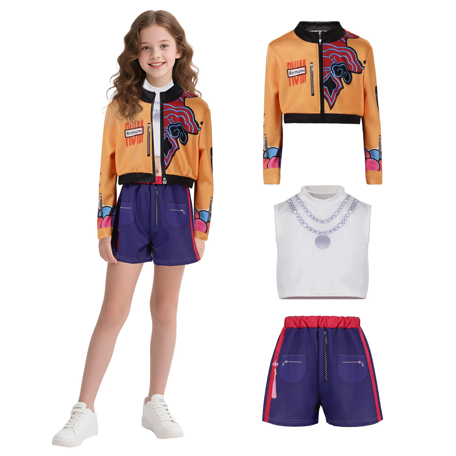 

K-Pop Demon Hunters Cosplay Costumes Girls Zoey Mira Rumi Fantasy Roleplay Outfits Kpop Halloween Carnival Party Suits