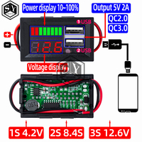 1S 2S 3S 12.6v  Lithium Battery Capacity Dual USB input mobile phone charging with recognition synchronous rectification