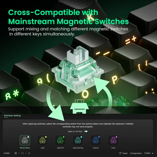 Imagen 2 del producto Akko MonsGeek FUN60 PRO y MAX HE teclado mecánico interruptor magnético 60% teclado para juegos disparo rápido 8K teclado personalizado