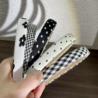 Polka Dot Hair Bands for Women Floral Print Hair Hoop Headbands Sweet Girls Plaid Hairband Hair Accessories Headwear Headdress - Image 2