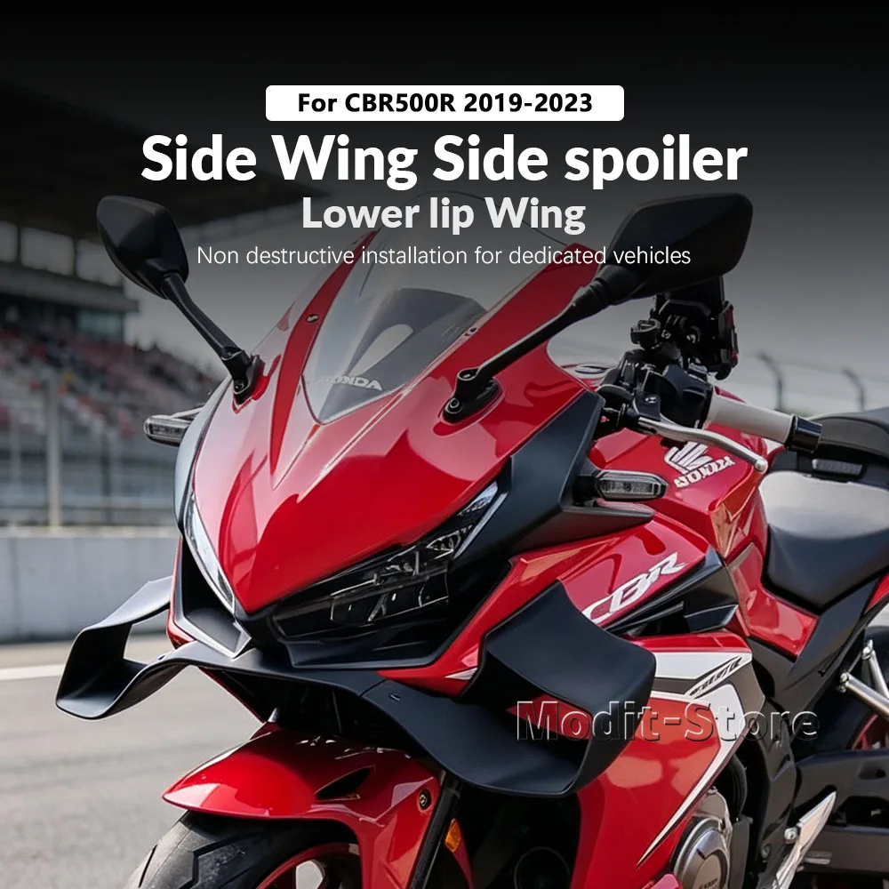 For Honda CBR500R 2019-2023 Front Side Spoiler Lower Spoiler Lower Lip GP Wing Downforce Naked Frontal Spoilers CBR 500R 19-23