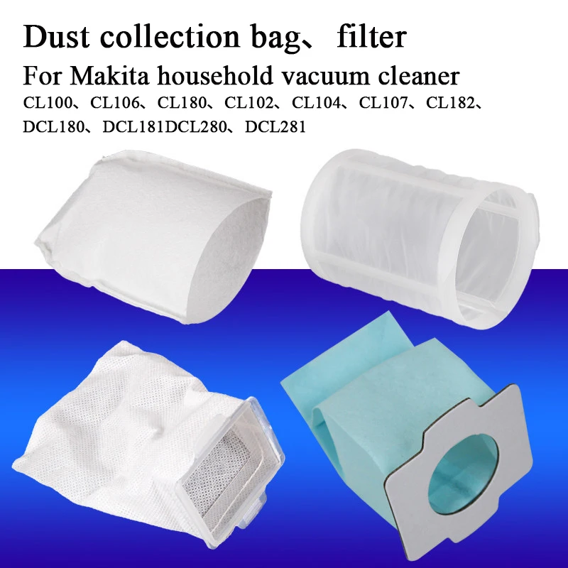 Sac de Collecte de Poussière, Filtre HEPA, Préfiltre en Papier pour Pièces d'Aspirateur Makita CL100