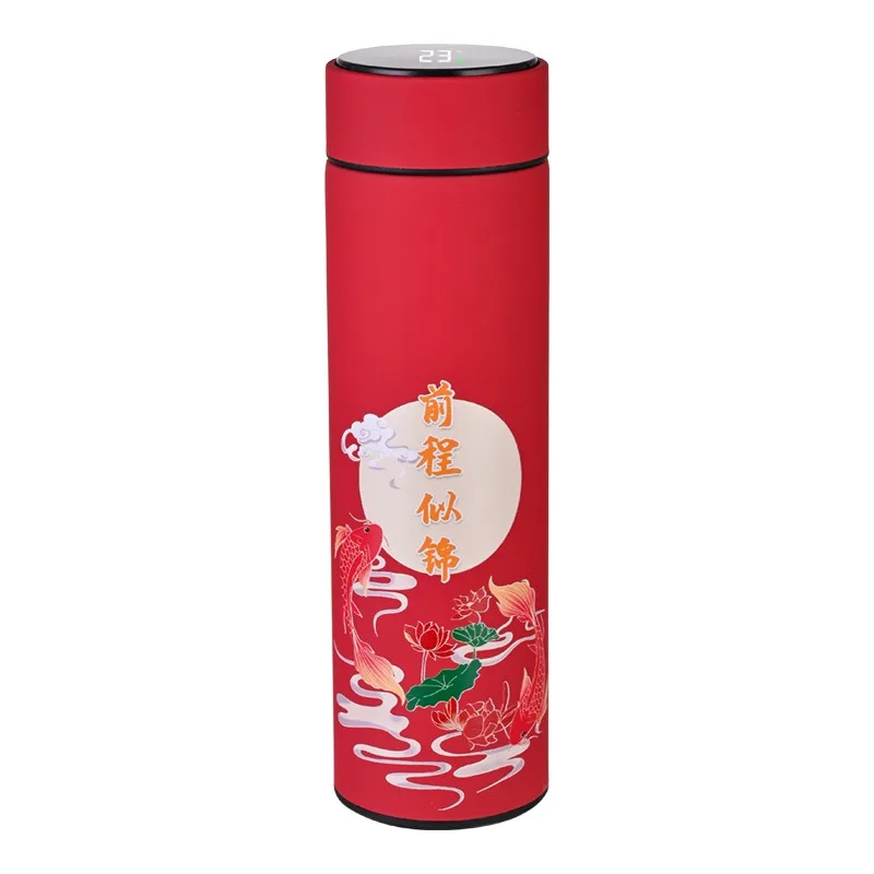 304 stainless steel Guochao smart thermos cup business gift with hand ceremony opening souvenir gift cup