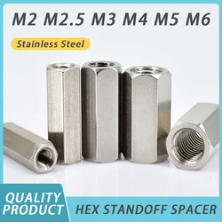 2-50pcs Hex Standoff Spacer M2 M2.5 M3 M4 M5 M6 304 Steel Hex Column Pillars Motherboard Standoffs Screw Hexagonal Bolts Spacer
