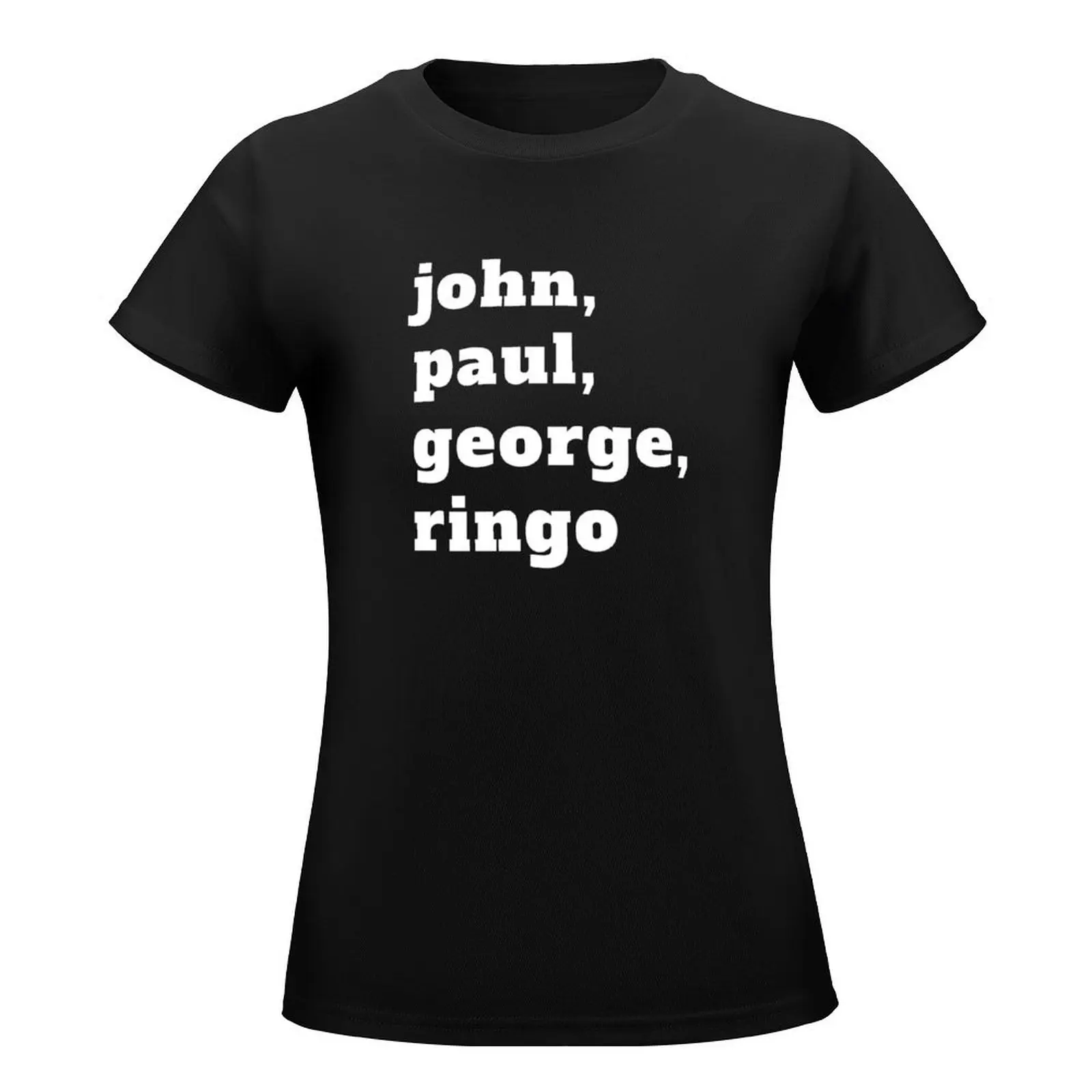 John Paul George And Ringo T-Shirt lady clothes cute tops Short sleeve tee western t-shirt dress for Women