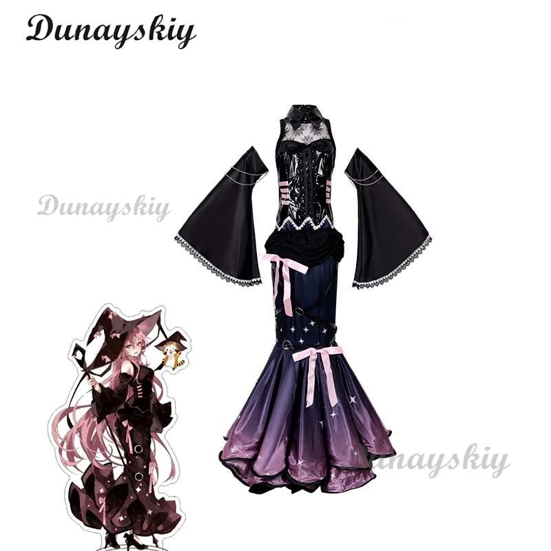 프로젝트 세카이: 컬러풀 스테이지! 더 많은 점프! 루카 코스프레 유니폼 드레스 맞춤형 가발 세트 애니메이션 콘서트/할로윈 롤 플레잉