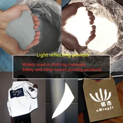 1000g High Refraction Reflective Powder Bright Gray Aluminized Glass Beads Reflective Powder DIY Clothing Printing Paint