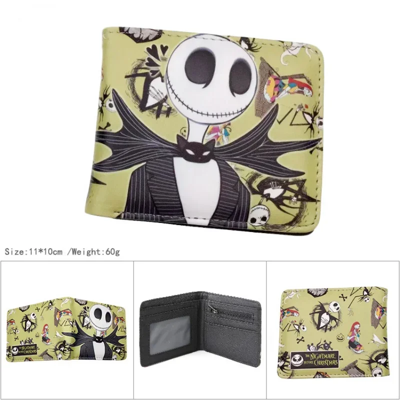 Disney The Nightmare Before Christmas Wallets Anime Figure Jack Skellington Sally Coin Purse Halloween Cosplay Wallet Kids Gift