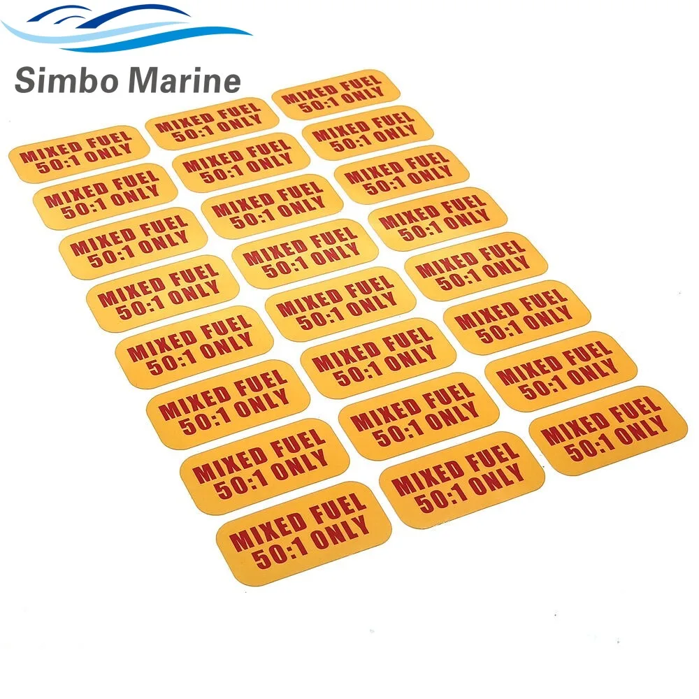 24Pcs 1'' X 2'' Mixed Fuel 50:1 Only Sticker, 2 Cycle Labels for Outdoor Fuel Power Equipment 1'' X 2''