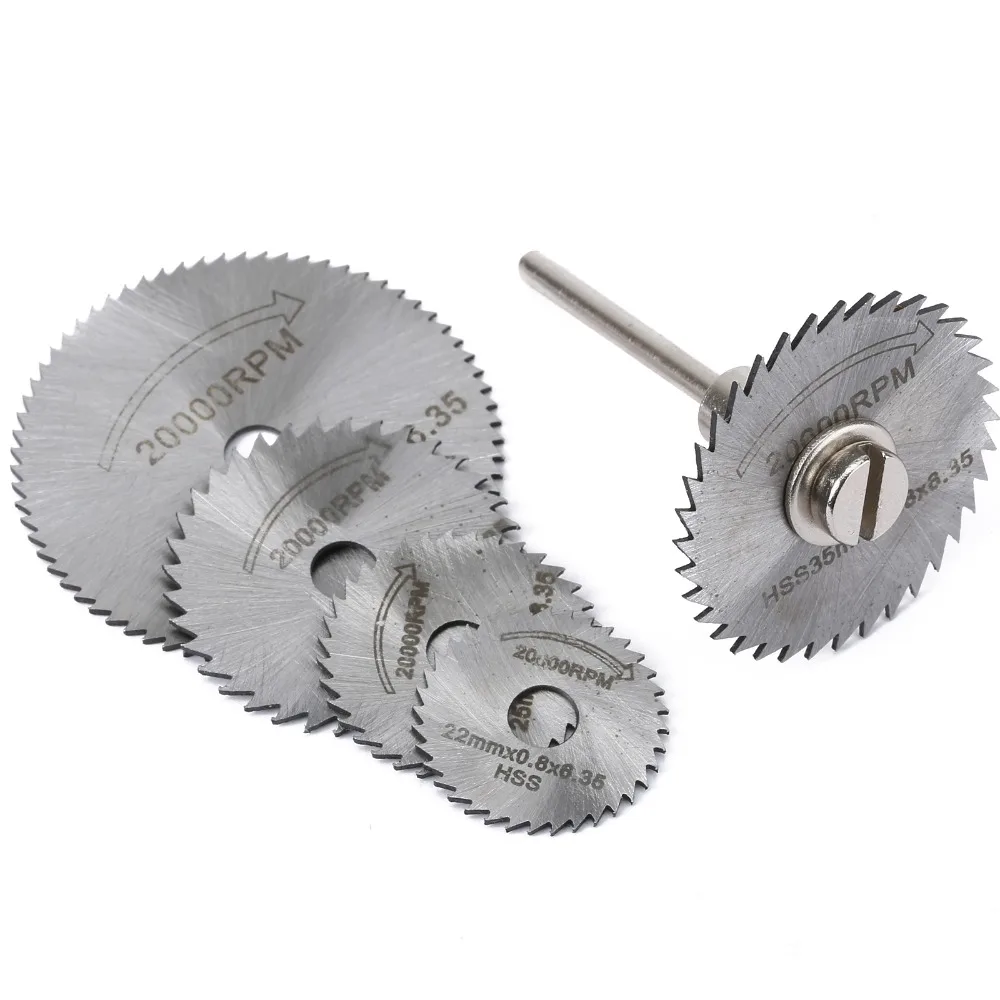 Диск для циркулярной пилы из быстрорежущей стали, 6 шт./комплект, отрезное колесо, полировка, шлифование, режущие диски с оправкой 3,17 мм для вращающегося инструмента Dremel
