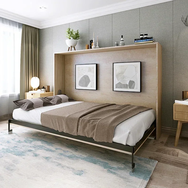 Multipurpose Space Saving Modern Bed Frame Revolving Silence Vertical Aesthetics Bed Folding Swivel Rotate Camas Home Furniture