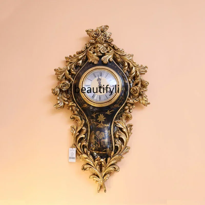 BJ Whole House Furniture Luxury French Heavy Industry Carving Hand Painted Landscape Gilding Living Room Decoration Retro Shaped