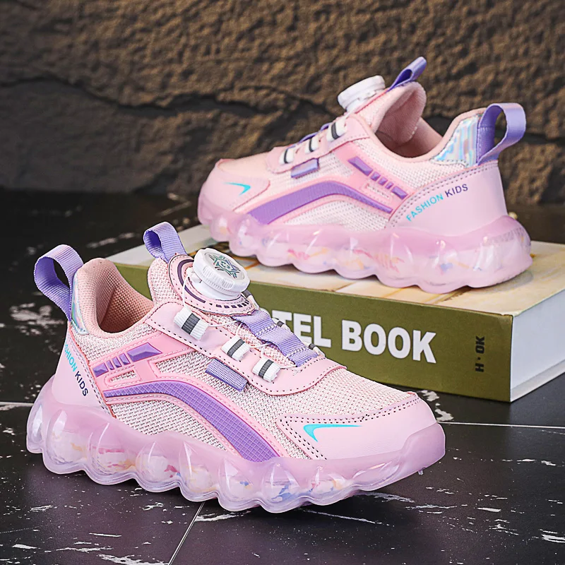 Soft Casual Sneakers For Boys Girls 6 - 12years old Summer Mesh Breathable Tennis Pink Kids School 9 -10 years old Sports Shoes