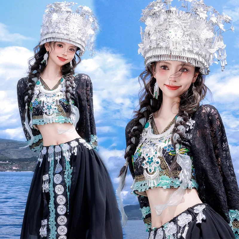 

Exotic Ethnic Minori Girl's Clothing Lace Embroidery Sea ore Travel Photoaphy Costumes Silk Polyester Blend