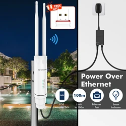 COMFAST - Extensor de Señal Wifi para Exteriores de 500mW, Punto de Acceso Inalámbrico de 2G y 5.8G, 1200Mbps, Gigabit, Largo Alcance, Antena de Punto de Acceso Ethernet
