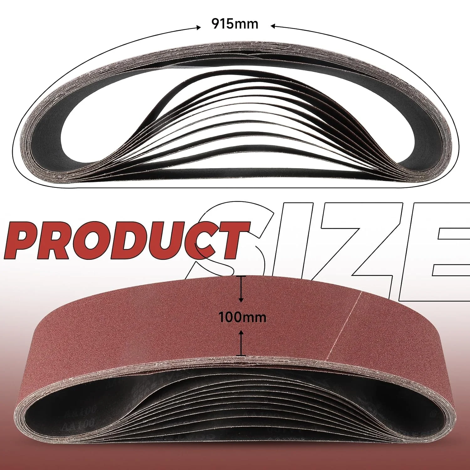 8/10PCS 100*915mm Sanding Belts 40-400 Grits Wood Soft Metal Polishing Sandpaper Abrasive Bands For Belt Sander Abrasive Tool