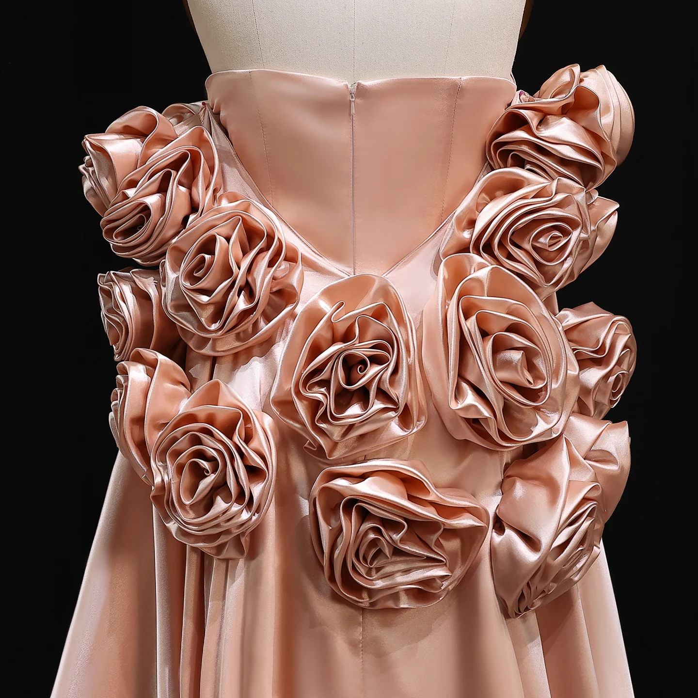 Personalizado elegante feminino vestidos de noite luxo 3d flores coluna plissados festa cetim querida até o chão baile para ocasiões