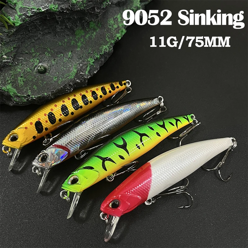 

75mm 11g Sinking Minnow Jerkbait Fishing Lure Long Casting Swimbait Wobblers for Trout Carp Artificial Hard Bait Accessories
