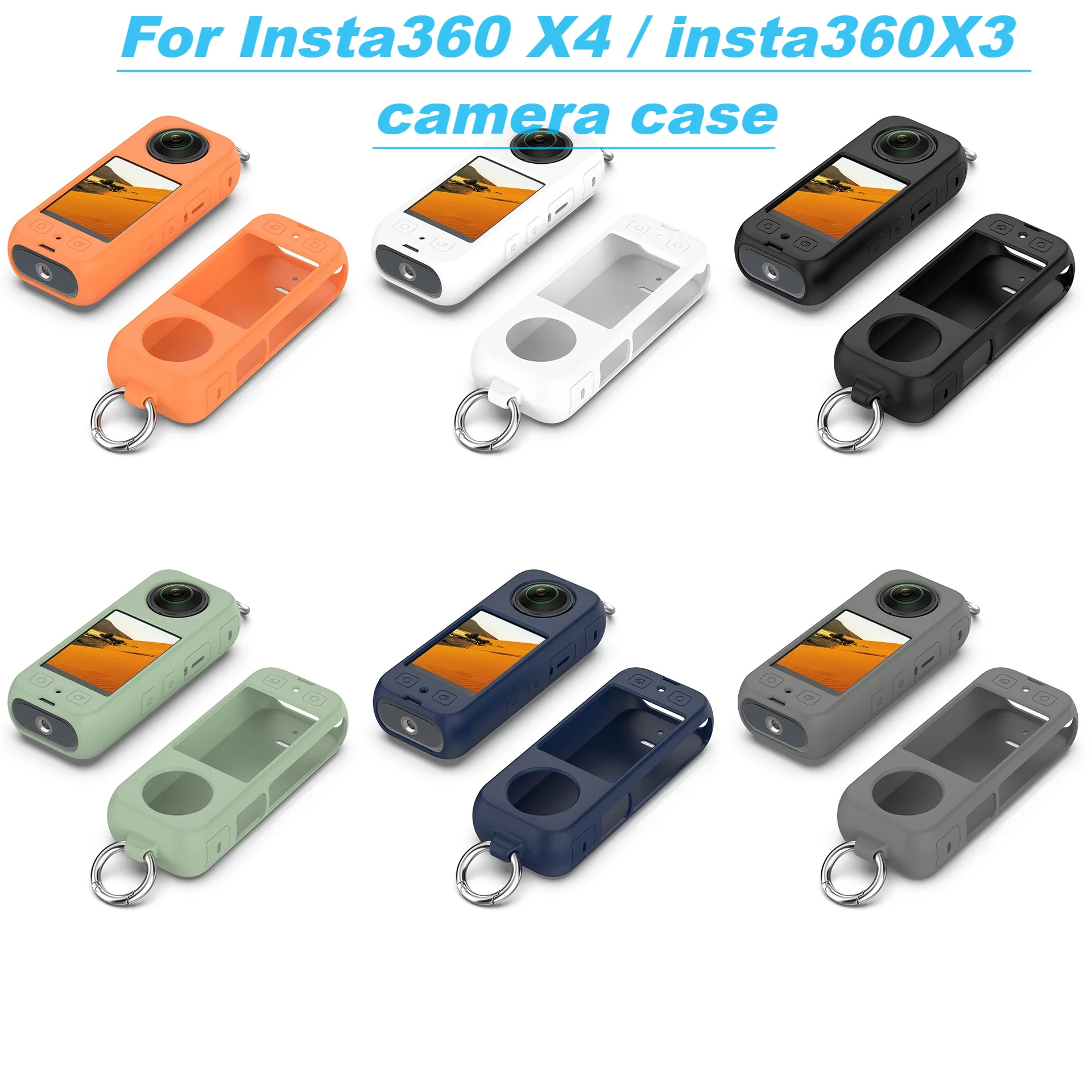 Silicone Case For insta360 X4 case accessories  Panoramic action camera case For insta360 X3 case screen protector accessories