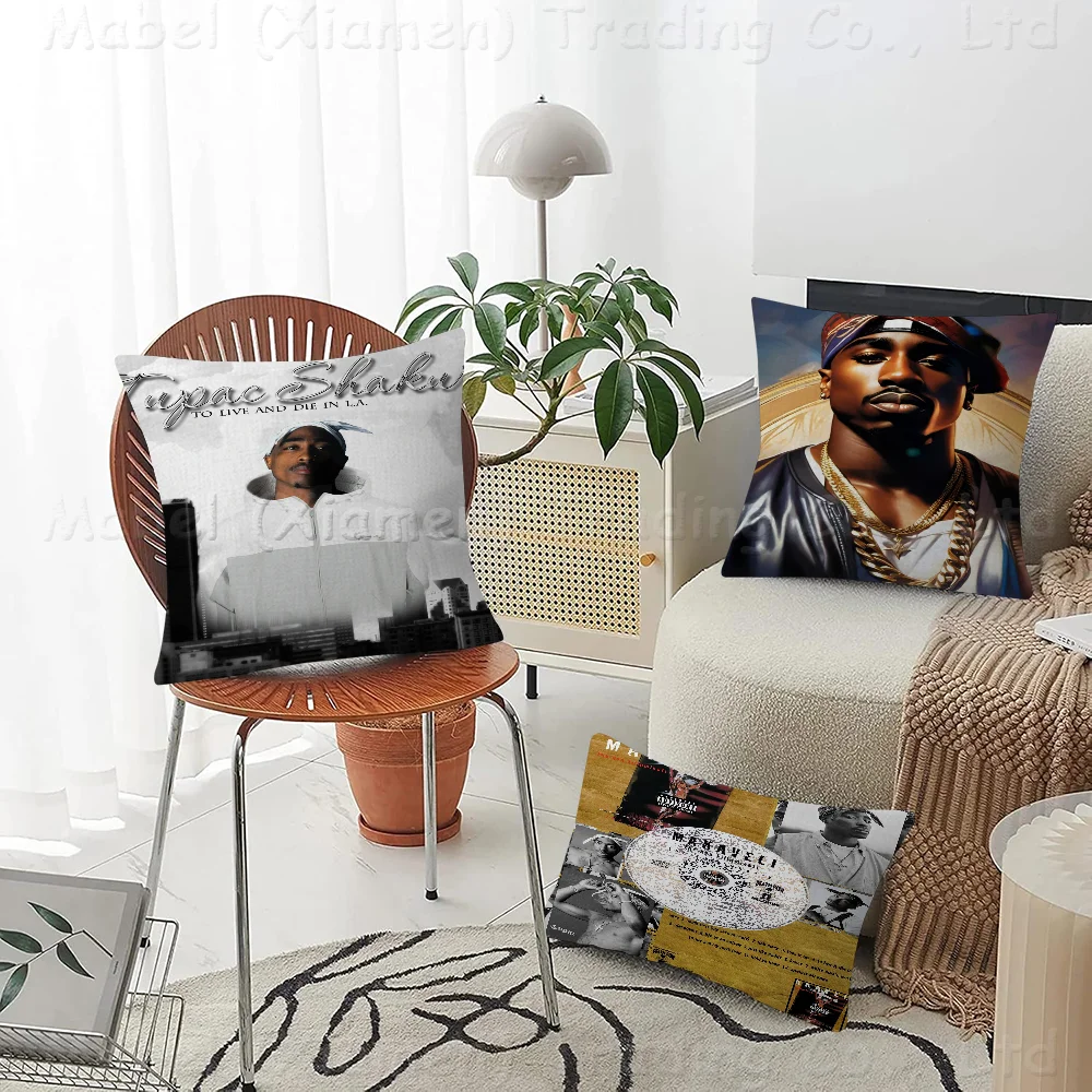 

Hop Singer Tupac Pillow Cover Sofa Cushion Cover Home Room Decoration Children Gift