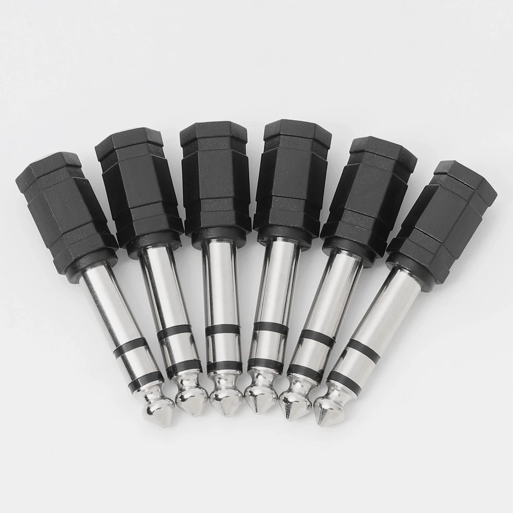 

1PCS 3.5mm Jack to 6.35mm Converter Plug Portable Stereo Headphone Adaptor Connector Converter 6.3mm Audio Head Microphone