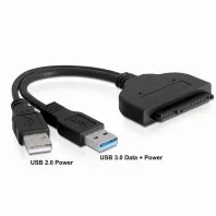 USB 3.0 naar SATA 22-pins 2,5-inch harde schijf en MSATA SSD naar 7 mm 2,5-inch SATA 22-pins harde schijfbehuizing Wit