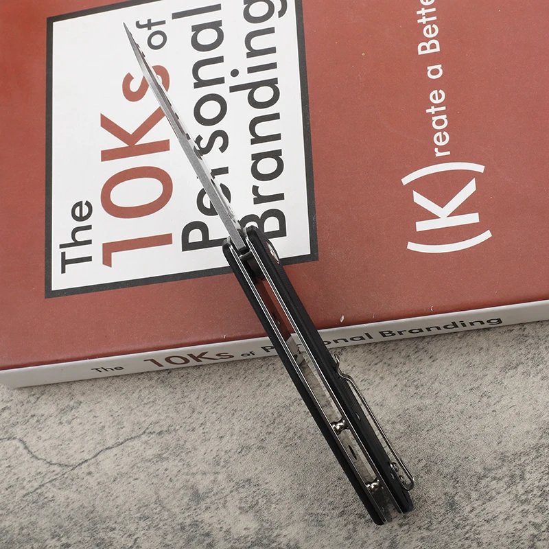 2025 جديد D2 الصلب الكتان و G10 مقبض صلابة عالية حادة في الهواء الطلق التخييم الصيد EDC الفاكهة سكين دفاعي