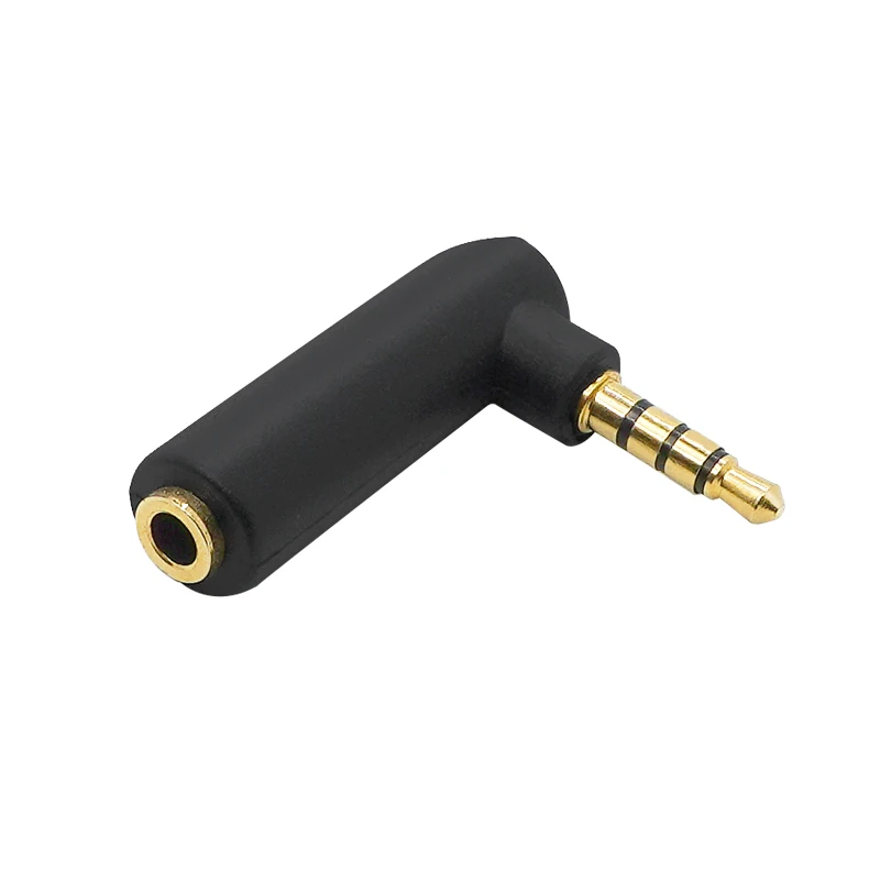 1 Buah Konektor Berlapis Emas 3.5 Jack Sudut Kanan Perempuan Ke 3.5Mm 3 Tiang Pria Audio Stereo Steker L Bentuk Konektor Adaptor Jack