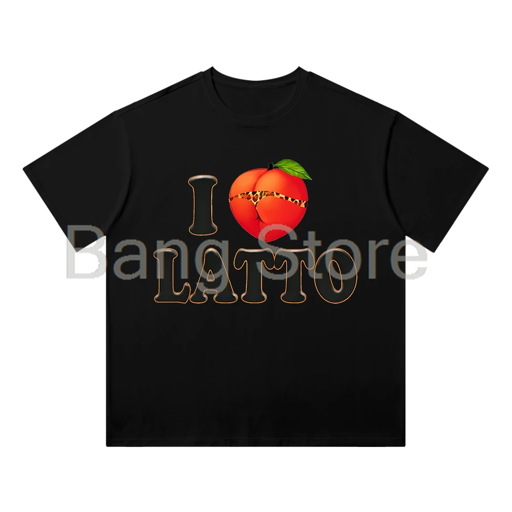 I Love Latto Cotton Tee Unisex T-shirt Crewneck Short Sleeve Tops