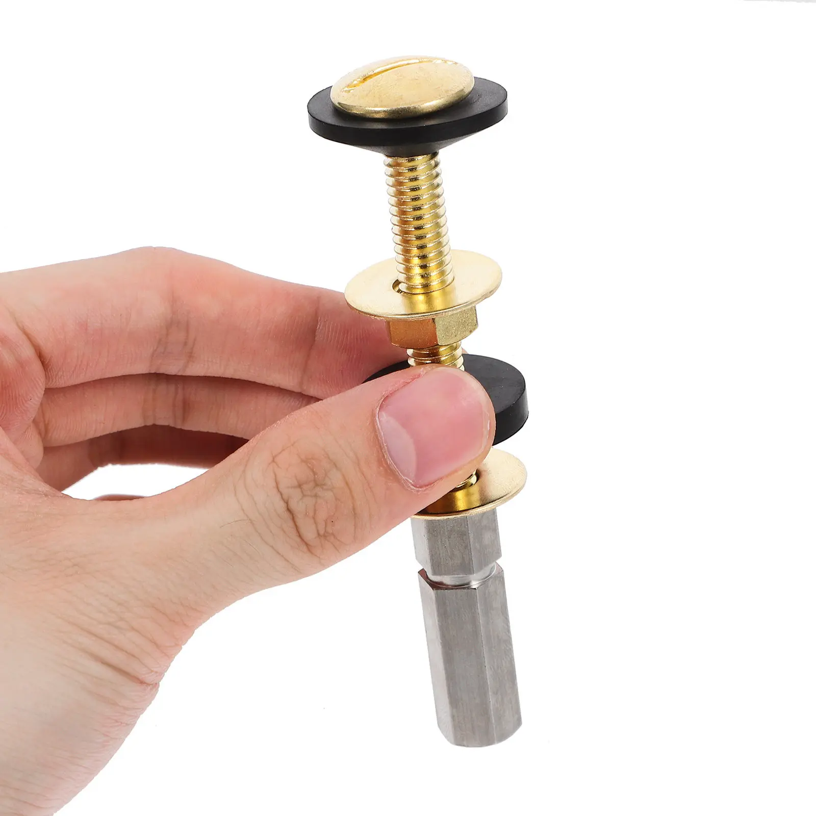 

1Set Toilet Tank Bolts Gasket Kit Replacement Parts Screws Washers Easy Install Leakproof Seals for Traditional