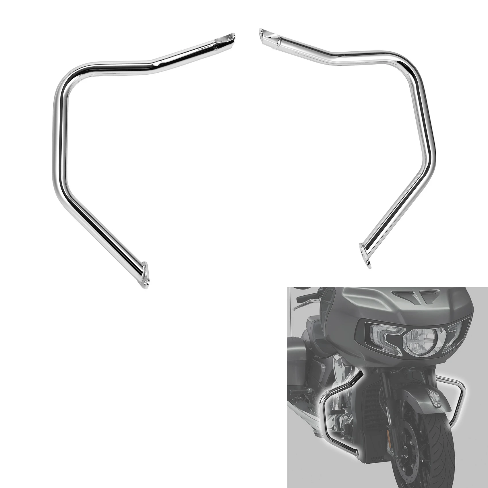 Black And Chrome Highway Engine Guard Crash Bar Fit For Indian Challenger Dark Horse 2022-2026 2021 2022 2023 - view 6