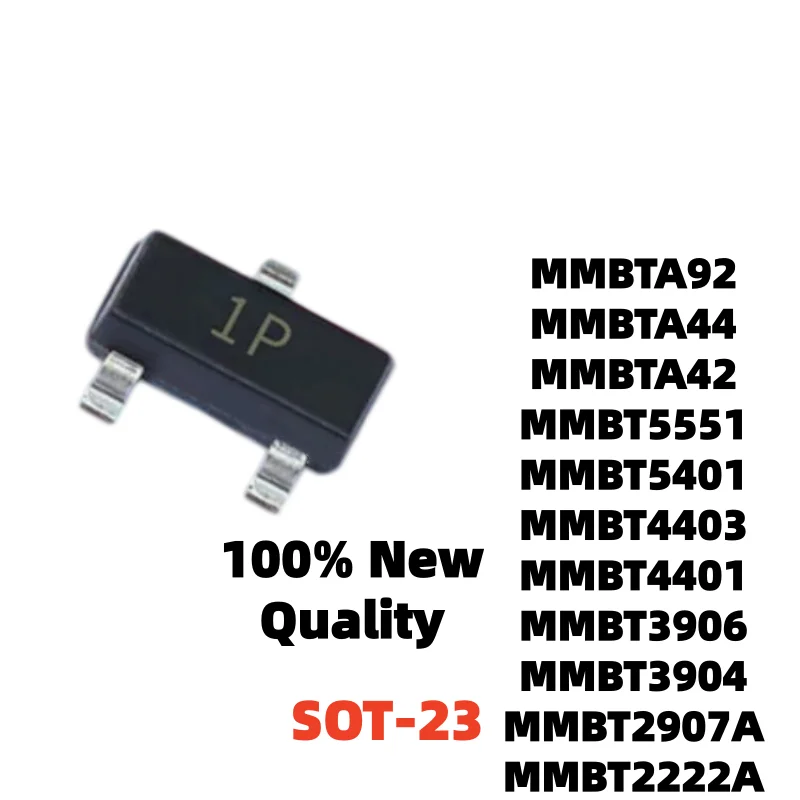100PCS NEW MMBT2222A SOT-23 MMBT3904 MMBT3906 MMBT2907A MMBT5551 MMBTA42 MMBT4401 MMBT4403 MMBTA44 MMBTA92 MMBT5401 transistor
