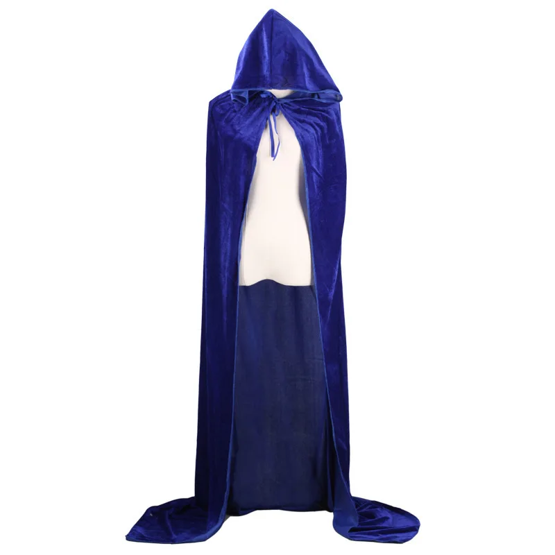 Disfraz de Cosplay de halloween Grim Reaper, capa de mago, bruja, príncipe, princesa, capa de terciopelo dorado, punto