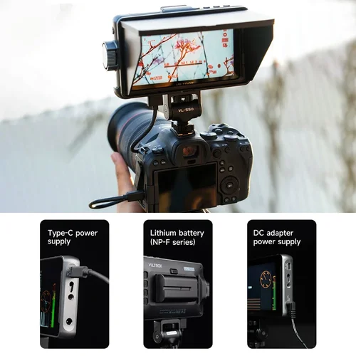 Imagen 2 del producto VILTROX-Monitor portátil DC-550 Pro, 5,5 "", 1920x1080, 4K, profesional, HDMI, pantalla táctil, campo, 3D, LUT, Director