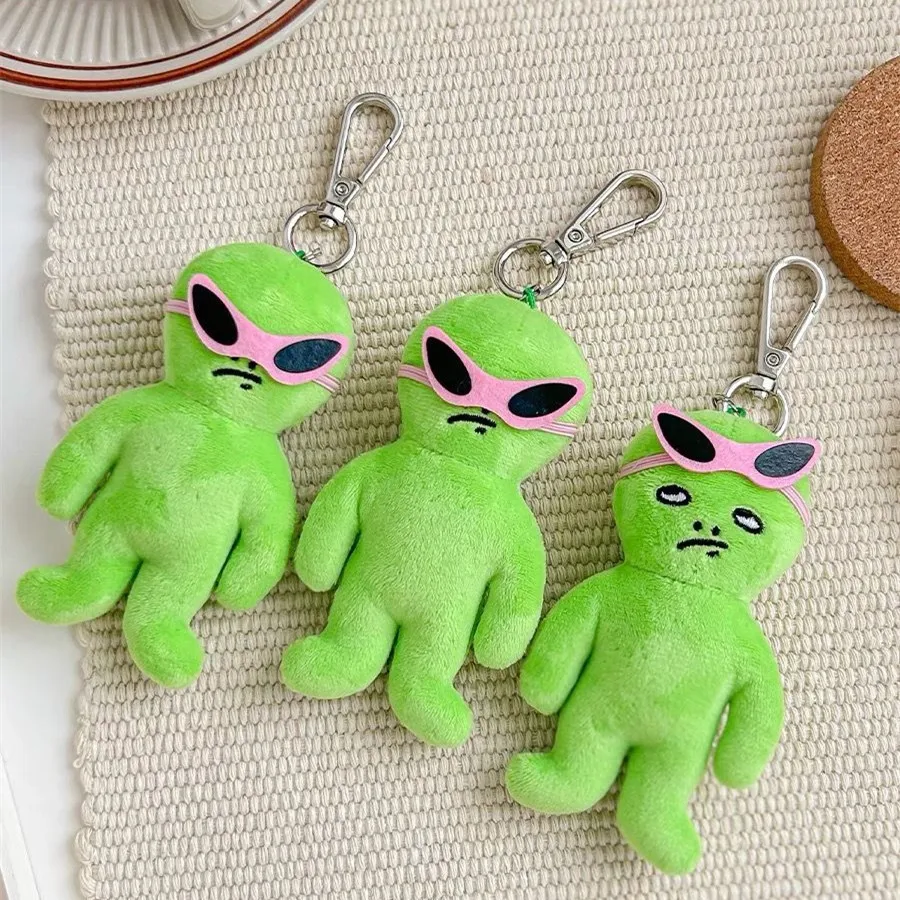 

12 см плюшевый брелок Angry Alien, милый мультяшный мягкий игрушечный мешок, подвеска для рюкзака, ключи от машины, декор, креативный подарок для мальчиков и девочек