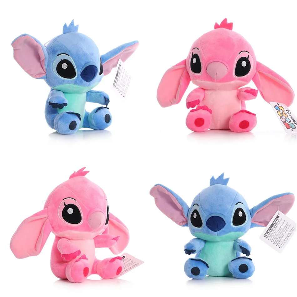 Disney Stitch Plüsch puppen Lilo & Stich blau rosa Anime Spielzeug 20cm Kawaii Plüsch Stofftiere für Kinder Freundin Weihnachts geschenk