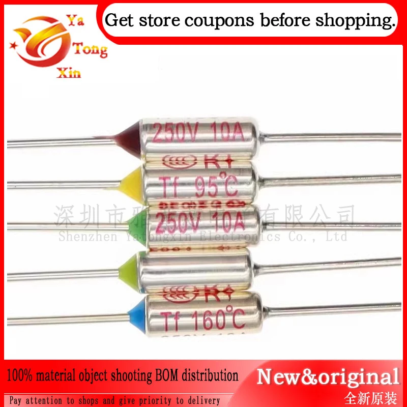 10 قطعة 60 - 300 درجة مئوية الصمامات الحرارية 10A 250V درجة الحرارة TF RY 85 110 115 120 125 130 135 142 155 169 172 185 192 240 ° ج #3