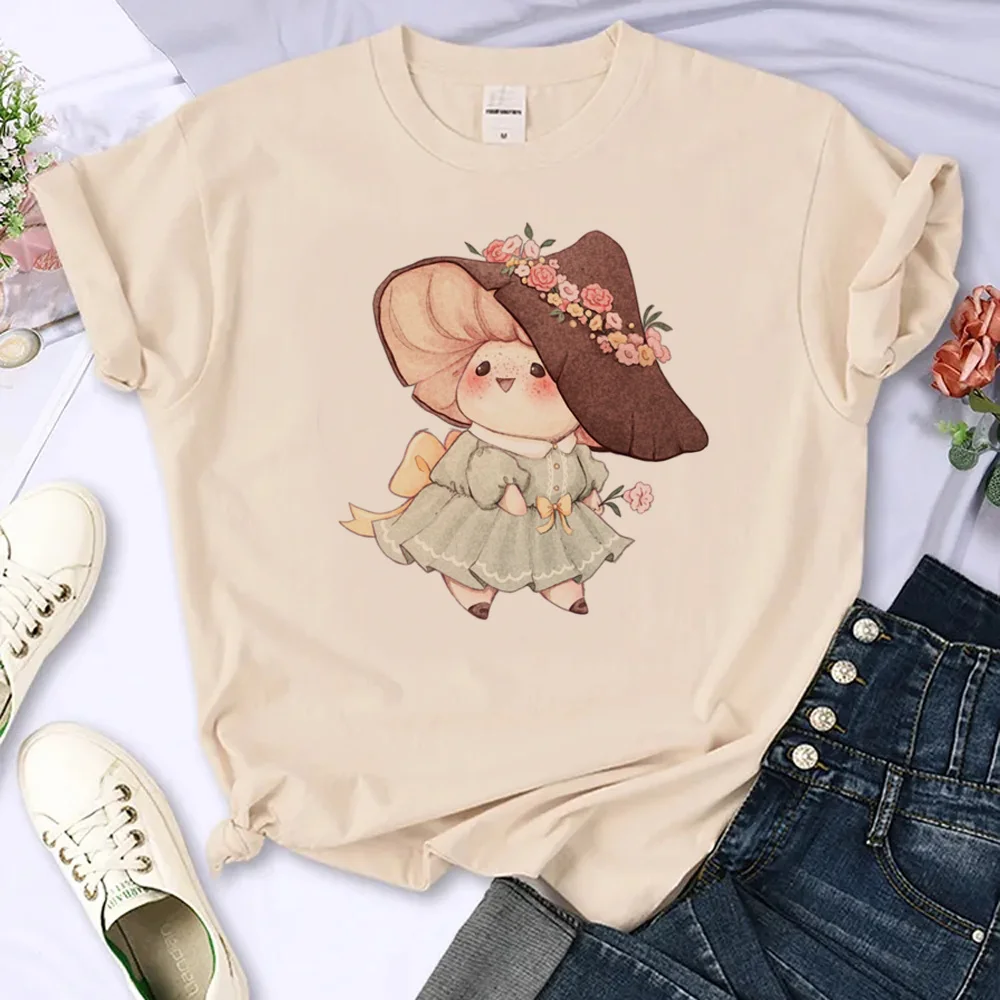 Cottagecore Mushroom tshirt women Japanese top female harajuku clothing