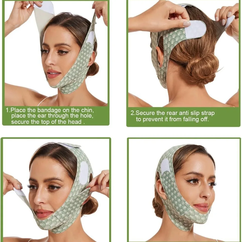 女性フェイスリフティングマスク顔痩身包帯 V ラインシェイパーあご頬リフトアップ抗しわベルト美顔スキンケアツール