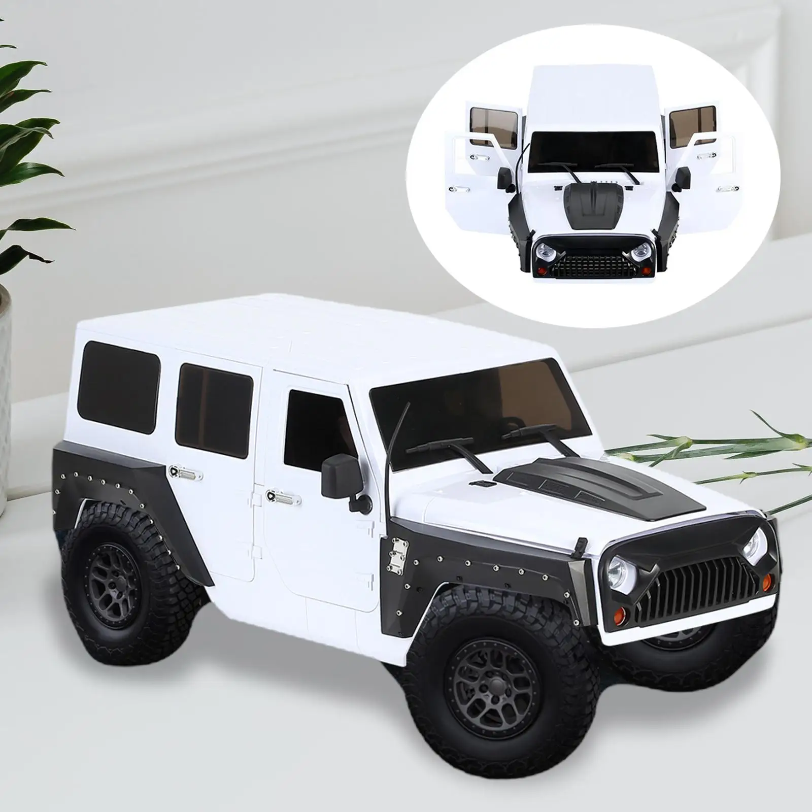 RC Car Shell Frame Replacement Part for 1/10 Electric Touring Crawler 313mm Wheelbase Hard Body Kit White Unpainted ABS Plastic