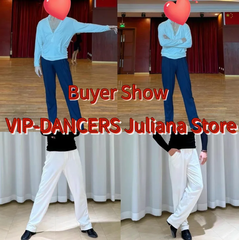 Männlich Hohe Taille Latin Dance Hosen Männer Ballsaal Latin Dance Hosen Praxis Kleidung Erwachsene Bühne Leistung Tragen SL5588