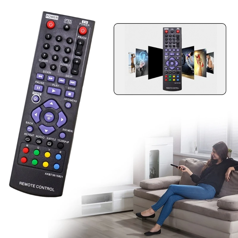 QX2B Portable Remote Control AKB73615801 for lg BP220N BP320 BP125 Blu-ray DVD Player