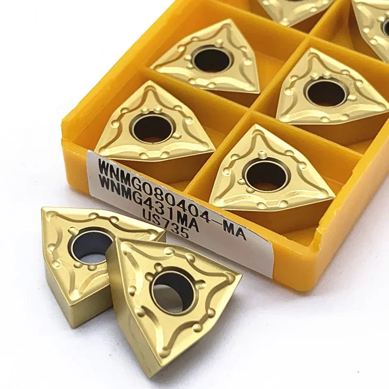 كربيد إدراج WNMG080404 WNMG080408 MA VP15TF UE6020 US735 الخارجية تحول سكين أدوات المخرطة أداة التصنيع باستخدام الحاسب الآلي WNMG 080404 تحول أداة #2
