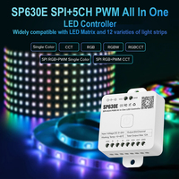 SP530E SP630E WiFi Alexa Bluetooth LED Controller Support PWM Monochrome CCT RGB RGBW RGBCCT or SPI TTL IC Chip LED Strip/Matrix