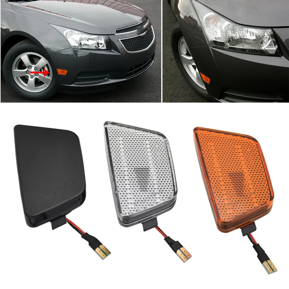 GM2550198 For Chevrolet Chevy Cruze Diesel L LT LTZ Sedan 4-Door 2pcs LED Dynamic Side Marker Turn Signal Light